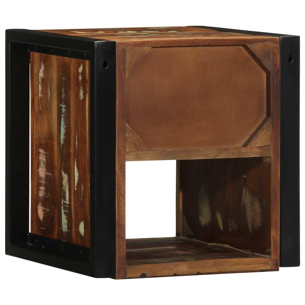 Κομοδίνα 2 τεμάχια Πολύχρωμο 40x35x40cm Ξύλο μασίφ αναγεννημένο
