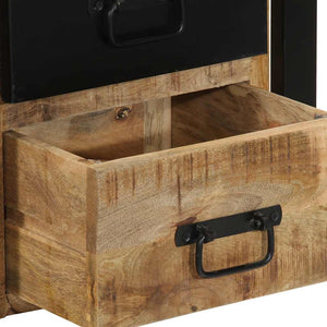 Κομοδίνα 2 τεμάχια 40x35x40 cm Στερεό ακατέργαστο ξύλο Mango