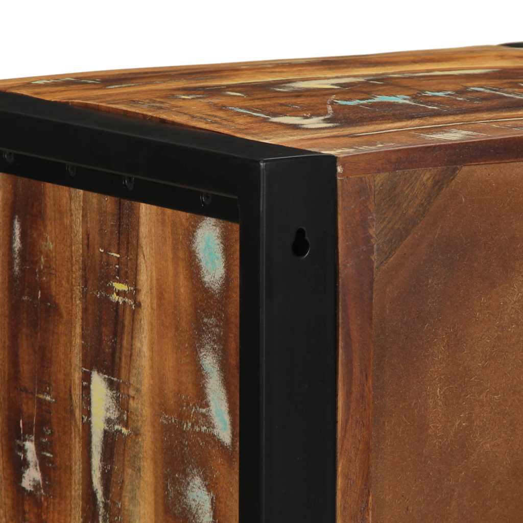 Κομοδίνα 2 τεμάχια Πολύχρωμο 40x35x40cm Ξύλο μασίφ αναγεννημένο - Pakobazaar
