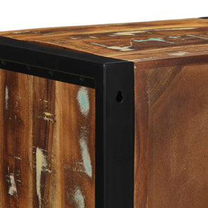 Κομοδίνα 2 τεμάχια Πολύχρωμο 40x35x40cm Ξύλο μασίφ αναγεννημένο - Pakobazaar