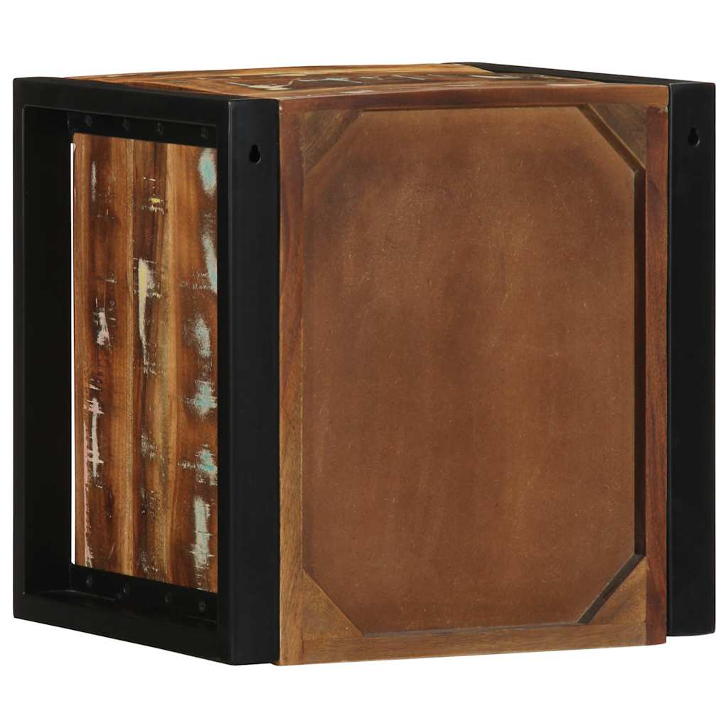 Κομοδίνα 2 τεμάχια Πολύχρωμο 40x35x40cm Ξύλο μασίφ αναγεννημένο - Pakobazaar