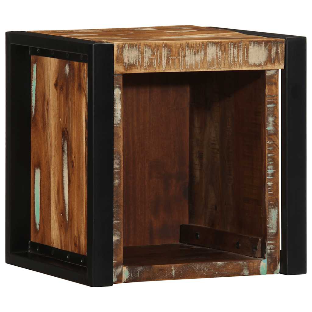 Κομοδίνο Πολύχρωμο 40x35x40 cm Στερεό ξύλο αναγεννημένο - Pakobazaar