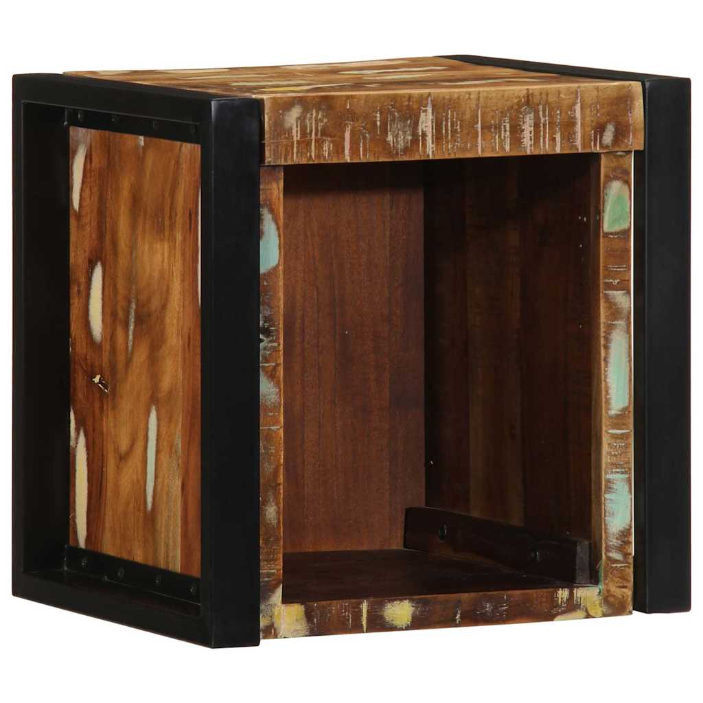 Κομοδίνο Πολύχρωμο 40x35x40 cm Στερεό ξύλο αναγεννημένο - Pakobazaar
