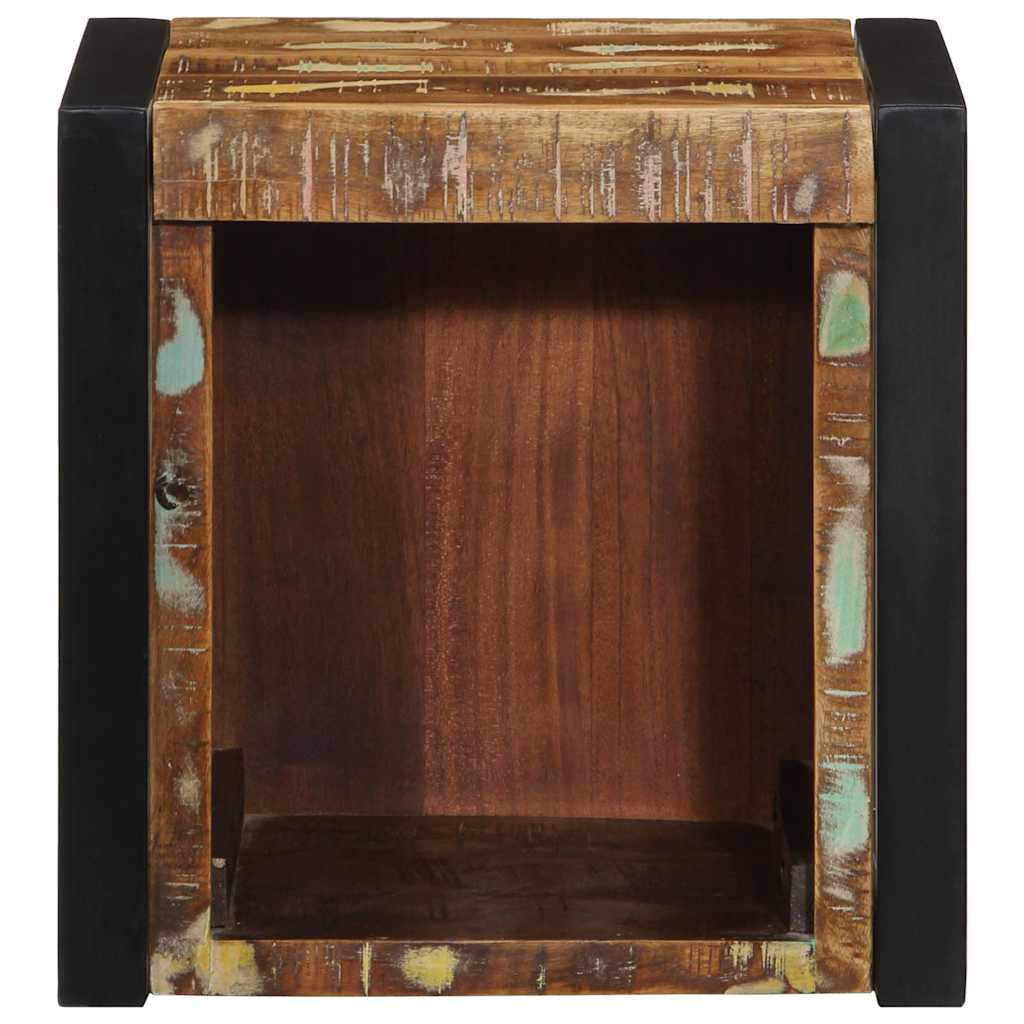 Κομοδίνο Πολύχρωμο 40x35x40 cm Στερεό ξύλο αναγεννημένο - Pakobazaar
