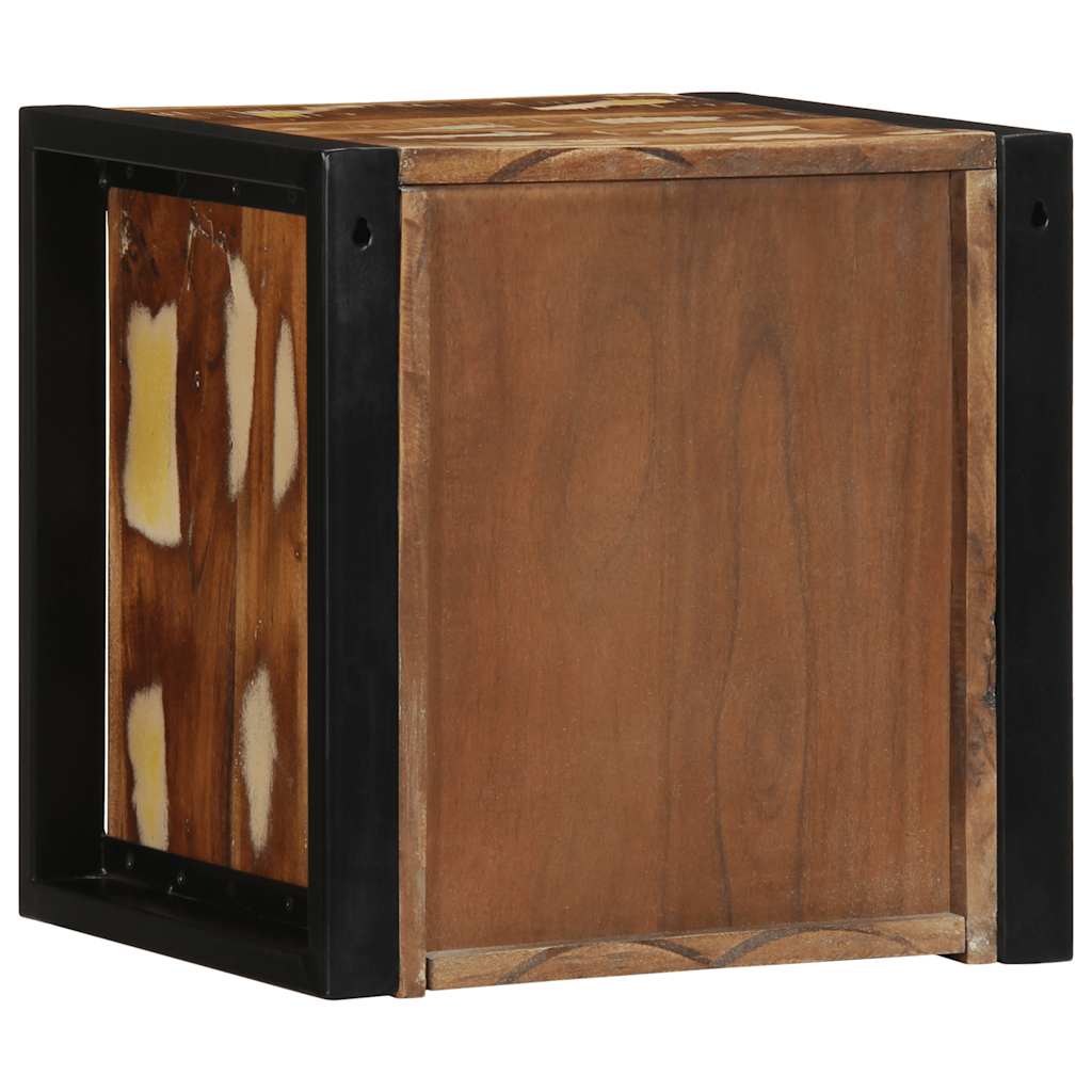 Κομοδίνο Πολύχρωμο 40x35x40 cm Στερεό ξύλο αναγεννημένο - Pakobazaar