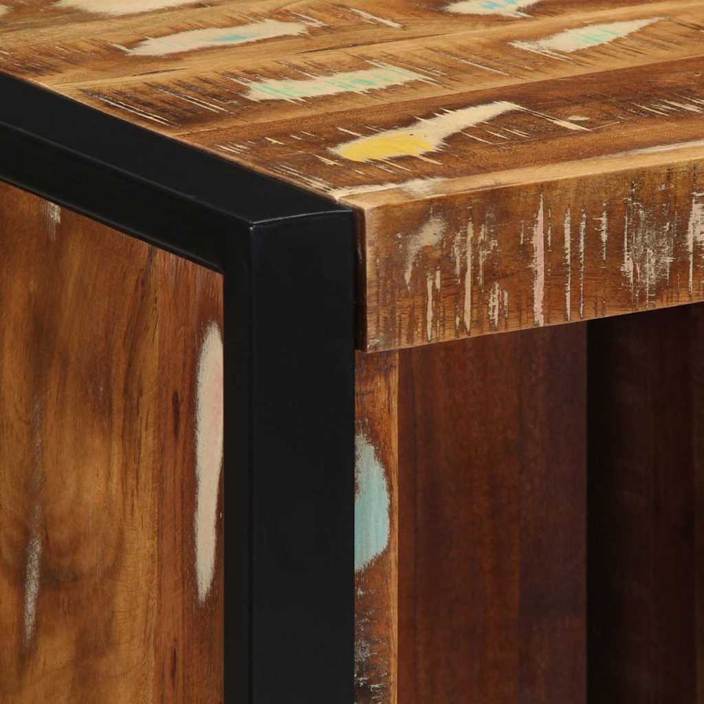 Κομοδίνο Πολύχρωμο 40x35x40 cm Στερεό ξύλο αναγεννημένο - Pakobazaar