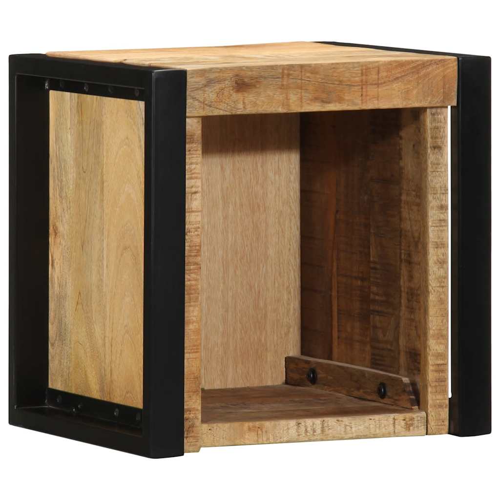 Κομοδίνα 2 τεμάχια 40x35x40 cm Στερεό ακατέργαστο ξύλο Mango