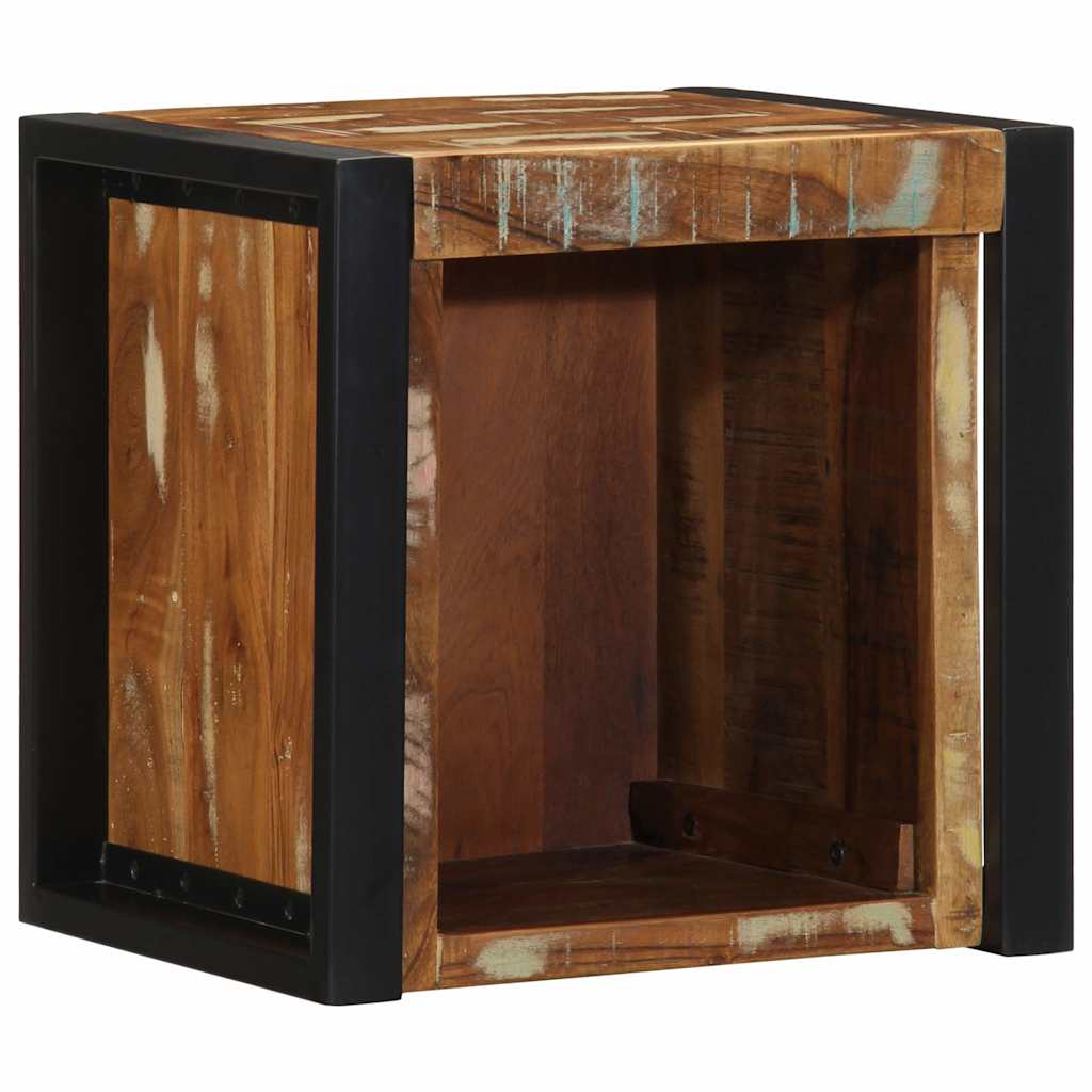 Κομοδίνα 2 τεμάχια Πολύχρωμο 40x35x40cm Ξύλο μασίφ αναγεννημένο