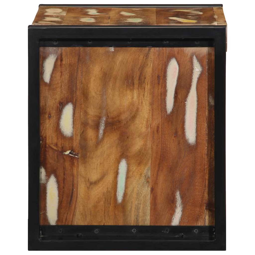 Κομοδίνα 2 τεμάχια Πολύχρωμο 40x35x40cm Ξύλο μασίφ αναγεννημένο