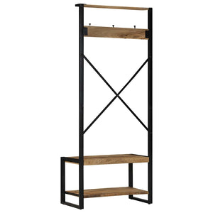 Ράφι για ρούχα 80x40x190 cm Στερεό ακατέργαστο ξύλο Mango