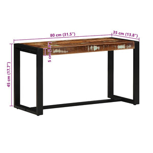 Πάγκος  Πολύχρωμος 80x35x45 cm Στερεό ξύλο αναγεννημένο