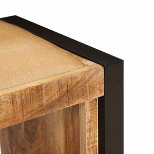 Παγκάκι με αποθήκευση Καφέ 80 x 35 x 40 εκ Μασίφ ξύλο μάνγκο - Pakobazaar