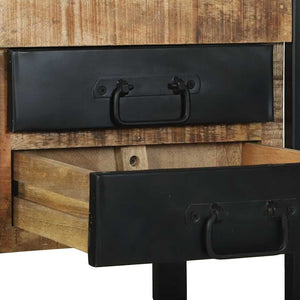 End Table Καφέ 40 x 40 x 80 cm Στερεό ξύλο μάνγκο
