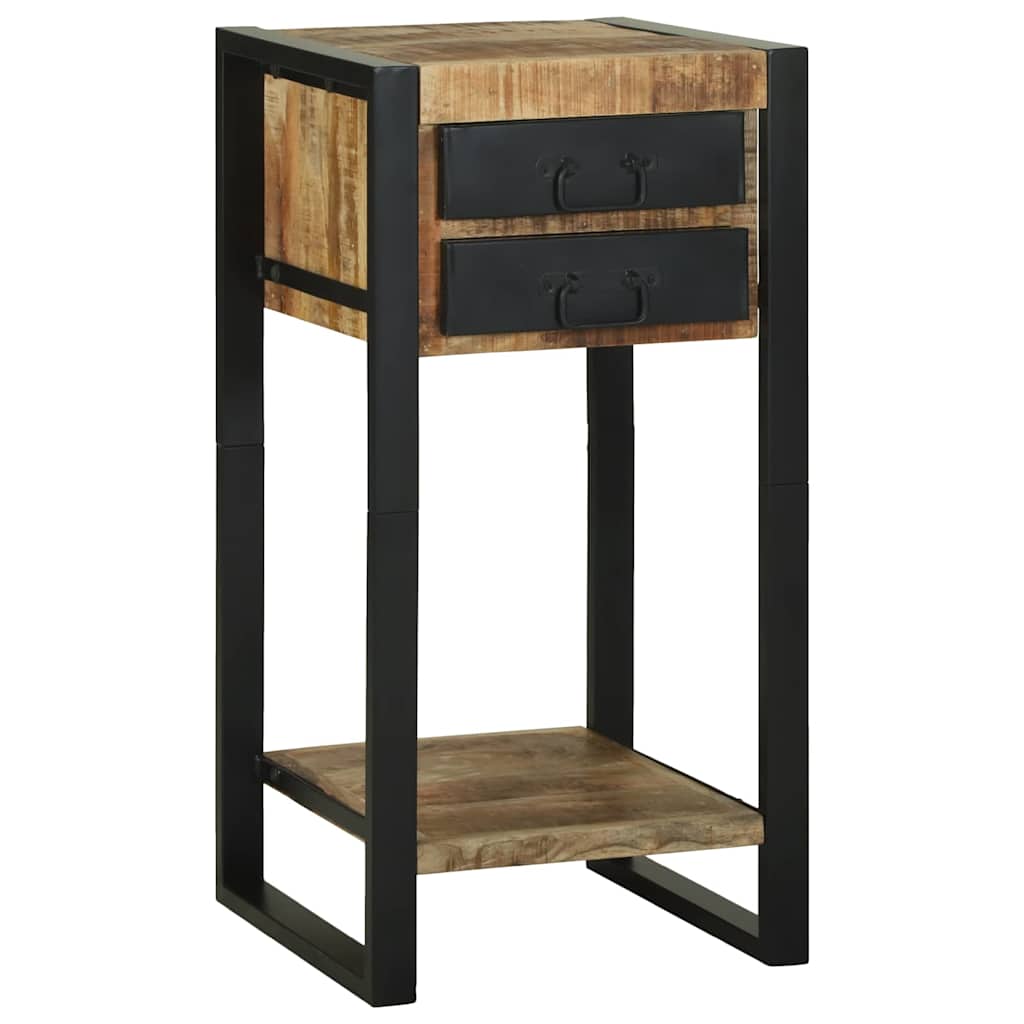 End Table με συρτάρι Καφέ 40 x 40 x 80 cm Στερεό ξύλο μάνγκο