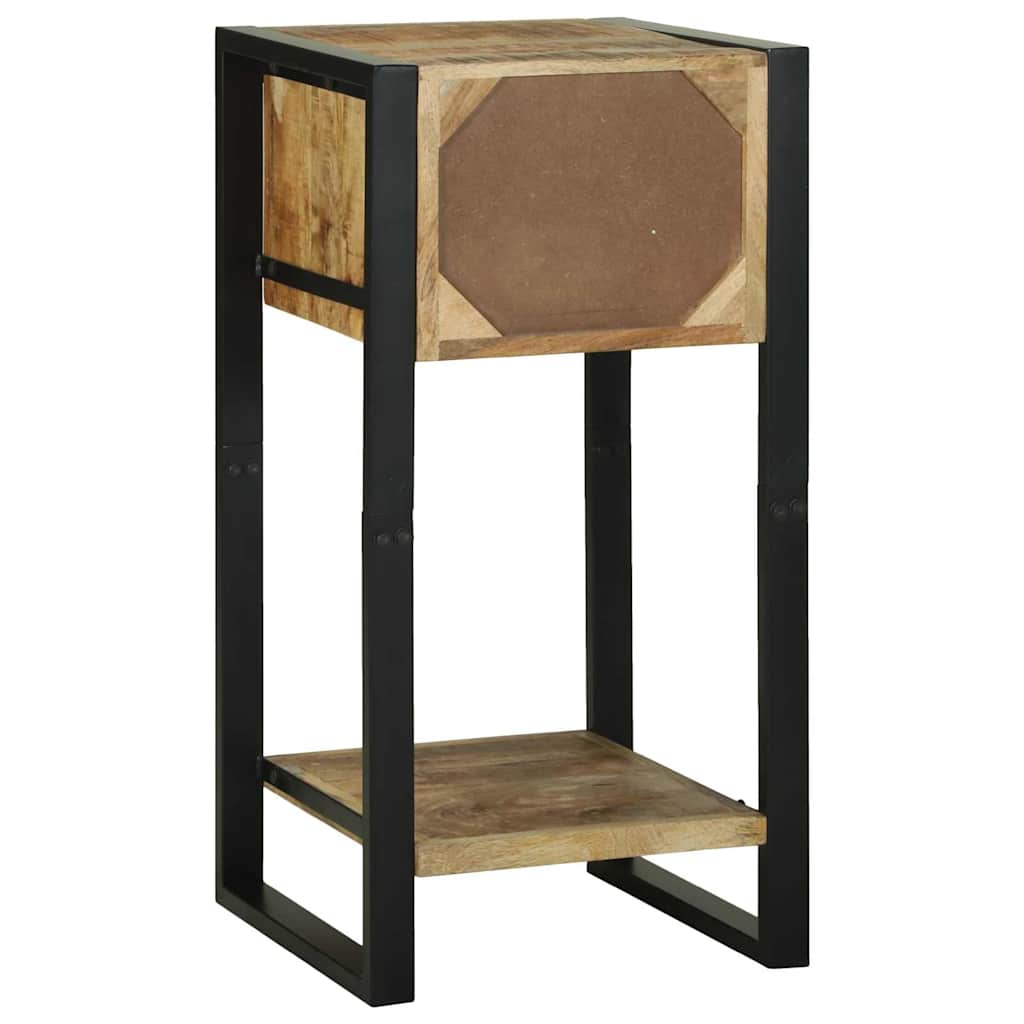 End Table με συρτάρι Καφέ 40 x 40 x 80 cm Στερεό ξύλο μάνγκο