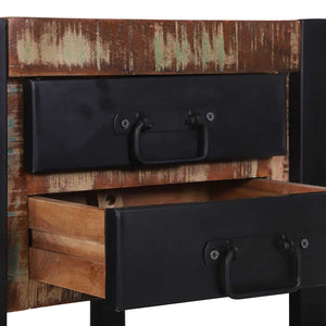 End Table Πολύχρωμο 40 x 40 x 80 cm Στερεό Ανακτηθέν Ξύλο