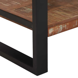 End Table Πολύχρωμο 40 x 40 x 80 cm Στερεό Ανακτηθέν Ξύλο
