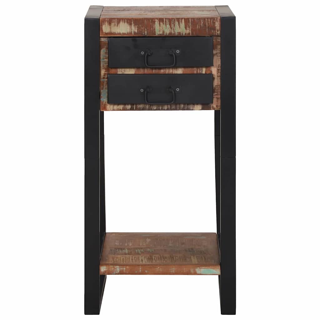 End Table Πολύχρωμο 40 x 40 x 80 cm Στερεό Ανακτηθέν Ξύλο