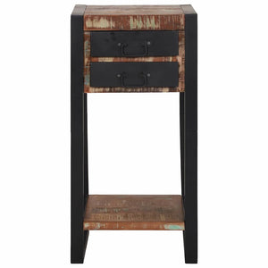 End Table Πολύχρωμο 40 x 40 x 80 cm Στερεό Ανακτηθέν Ξύλο