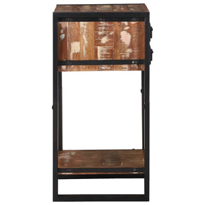 End Table Πολύχρωμο 40 x 40 x 80 cm Στερεό Ανακτηθέν Ξύλο