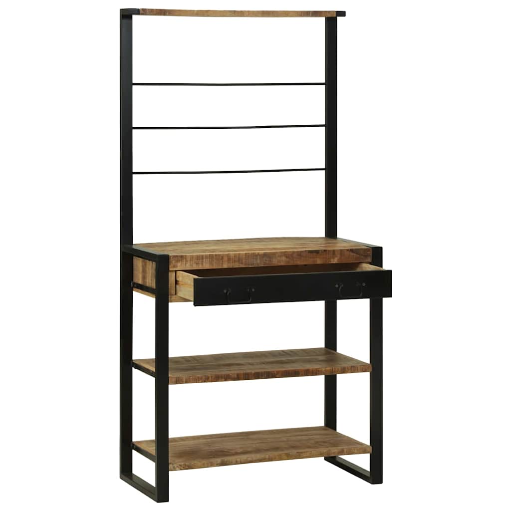 Ράφι κουζίνας Καφέ και Μαύρο 80 x 40 x 160 cm - Pakobazaar