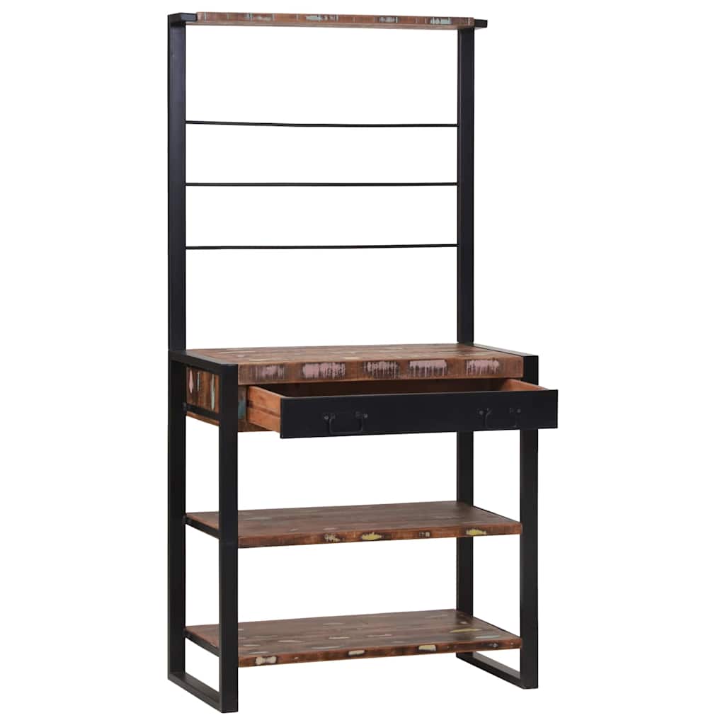Ράφι κουζίνας Πολύχρωμο και Μαύρο 80 x 40 x 160 cm