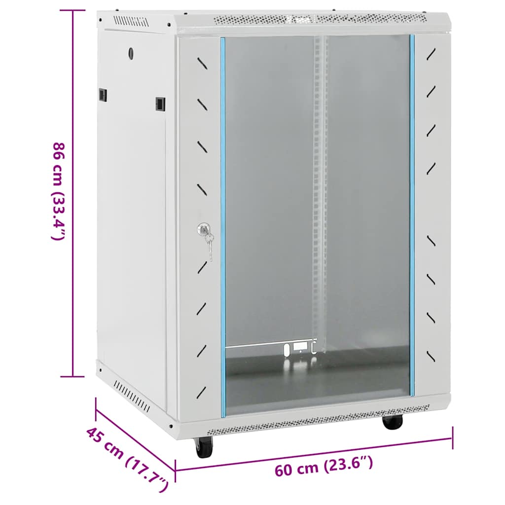 Καμπίνα Δικτύου 15U 19" IP20 Γκρι 60x45x86 εκ. - Pakobazaar