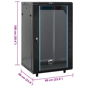 Καμπίνα Δικτύου 18U 19" IP20 Μαύρη 60x60x100 εκ.