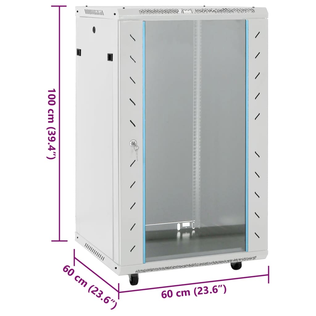 Καμπίνα Δικτύου 18U 19" IP20 Μαύρη 60x60x100 εκ.