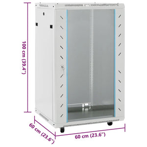 Καμπίνα Δικτύου 18U 19" IP20 Μαύρη 60x60x100 εκ.