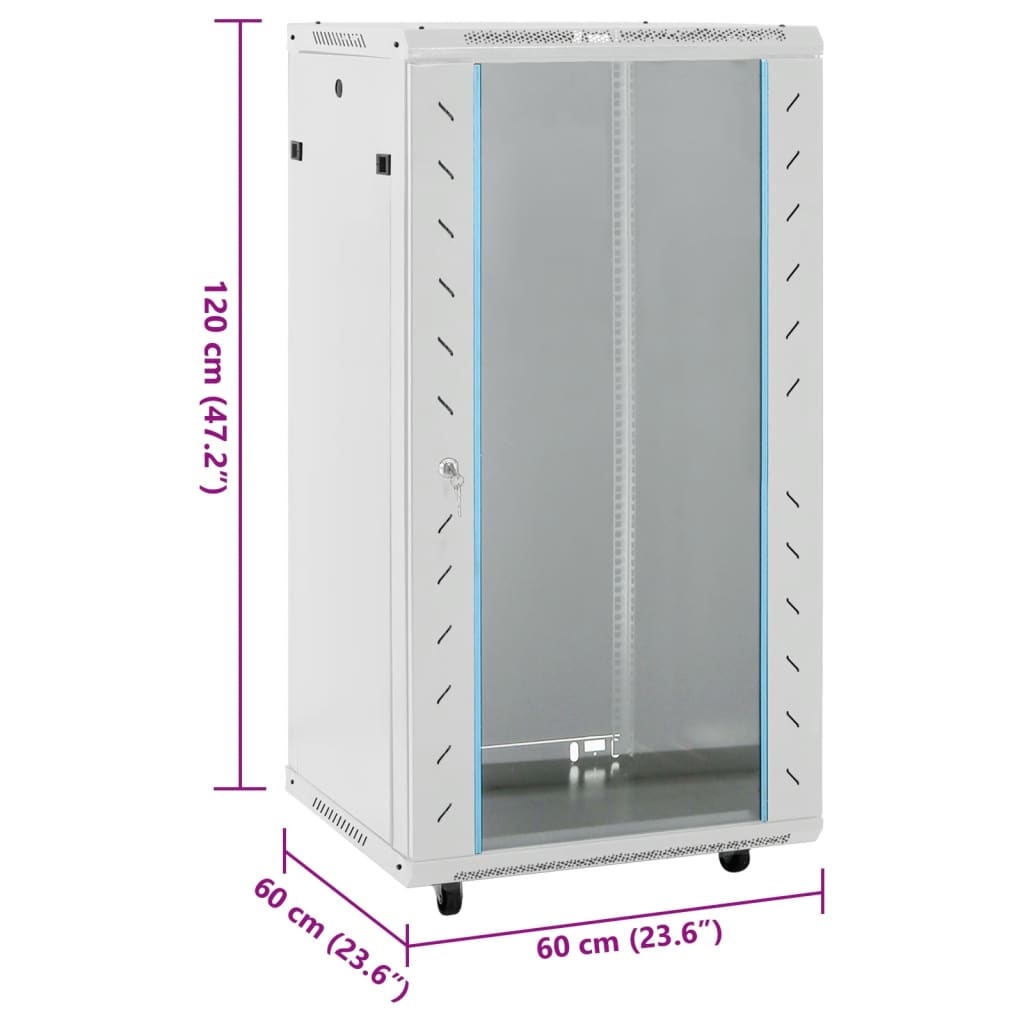 Καμπίνα Δικτύου 22U 19" IP20 Μαύρη 60x60x120 εκ.