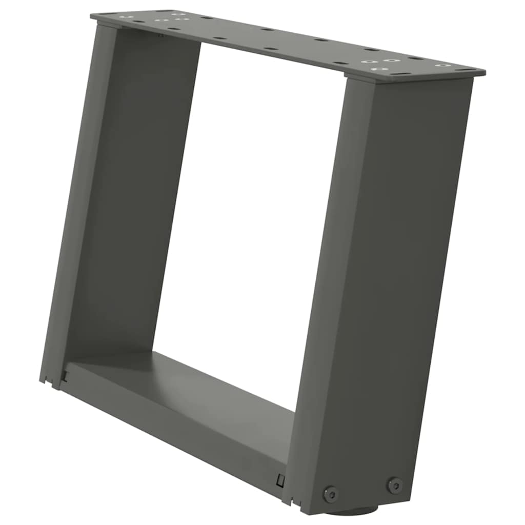 Πόδια Τραπεζιού Σαλονιού Σχήματος U 2 τεμ. Ανθρακί 50x(30-31) εκ. Ατσάλι