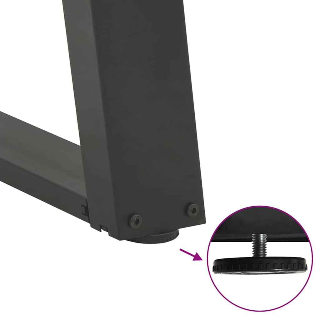 Πόδια Τραπεζιού Σαλονιού σε Σχήμα U 2 τεμ. Ανθρακί 28x(42-43) εκ. Ατσάλι