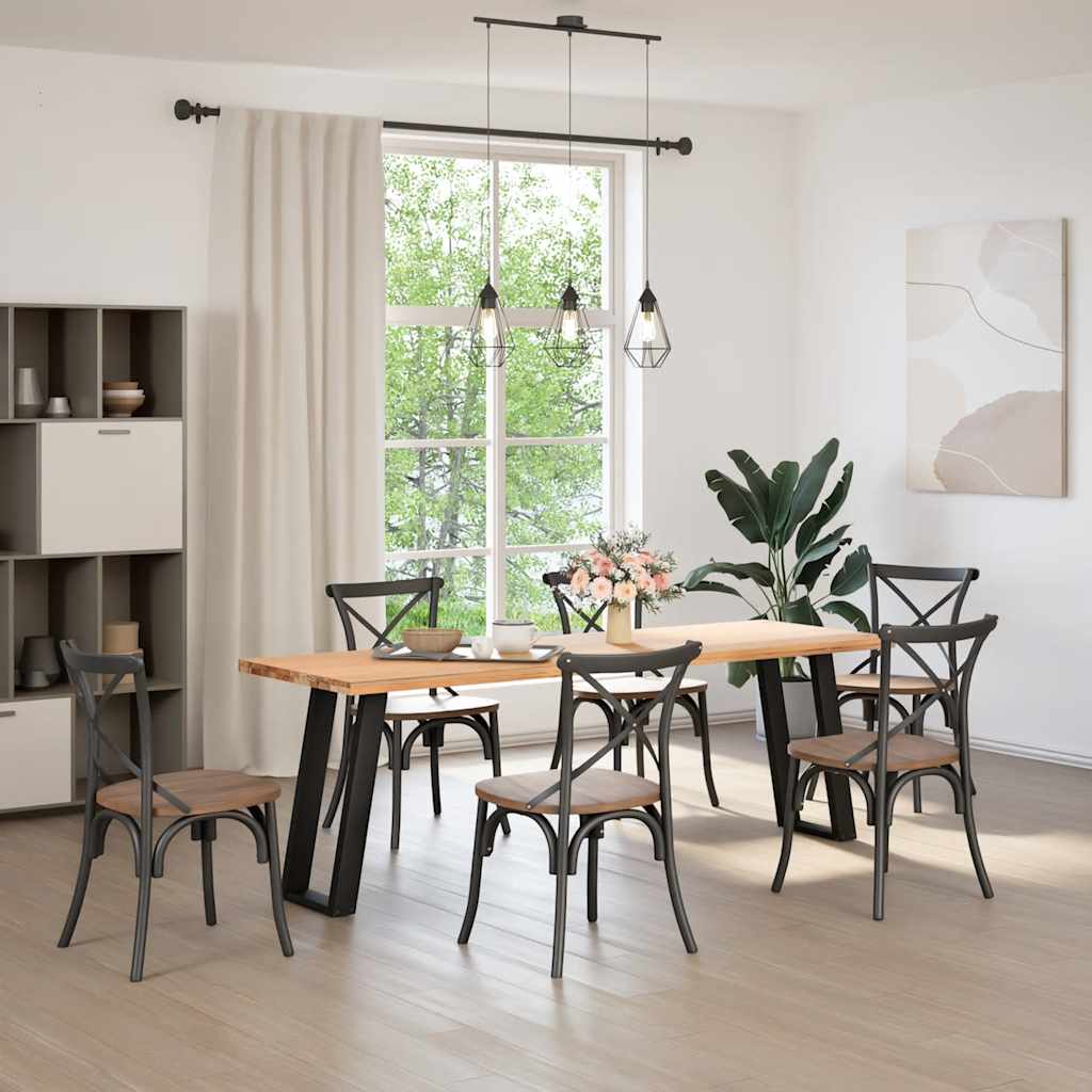 Πόδια Κονσόλας σε Σχήμα U 2 τεμ. Μαύρο 28x(72-73) εκ. Ατσάλι