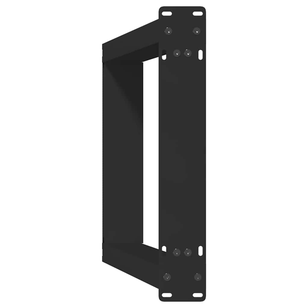 Πόδια Κονσόλας σε Σχήμα U 2 τεμ. Μαύρο 28x(72-73) εκ. Ατσάλι