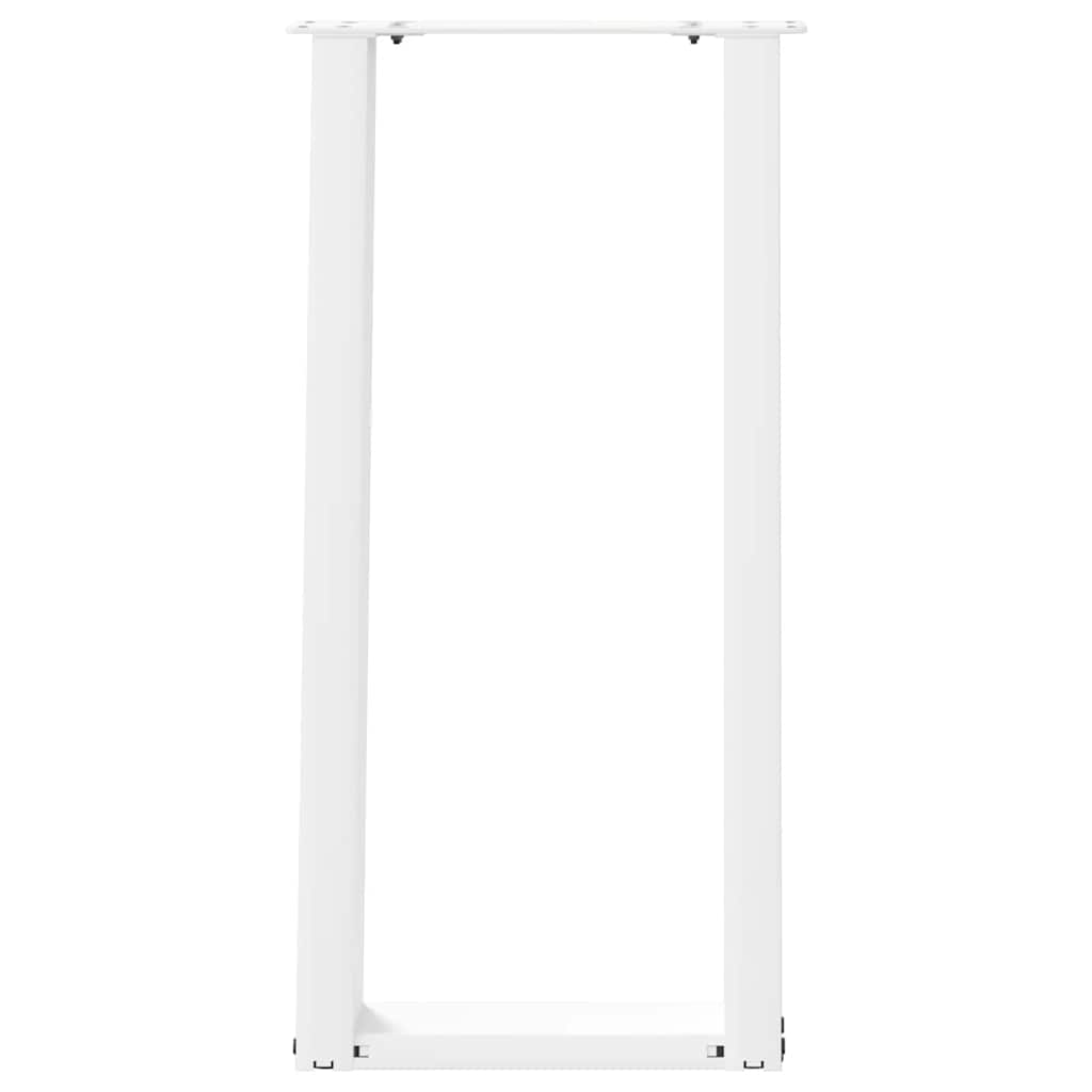 Πόδια Κονσόλας σε Σχήμα U 2 τεμ. Λευκά 28x(72-73) εκ. Ατσάλι