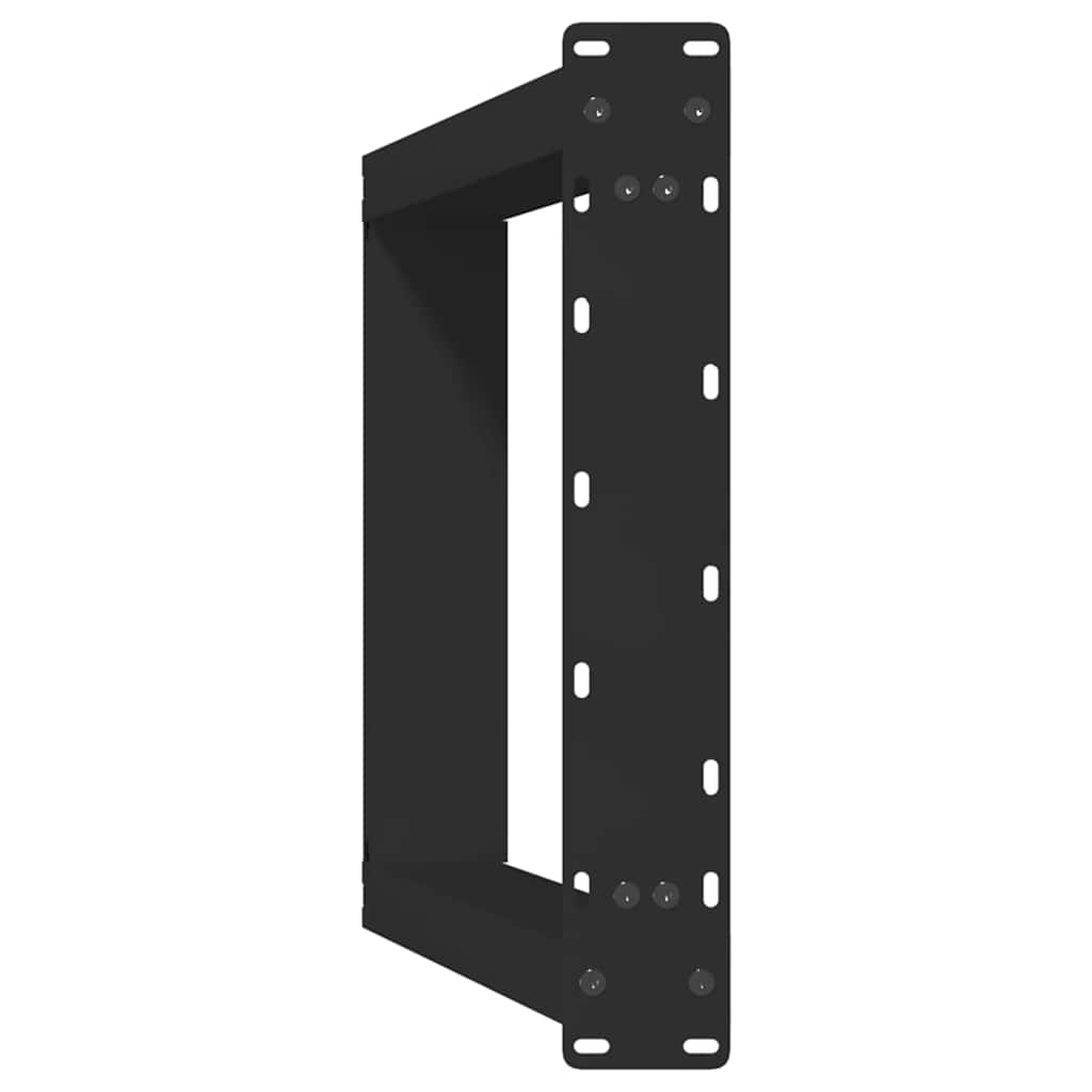 Πόδια Κονσόλας σε Σχήμα U 2 τεμ. Μαύρο 38x(72-73) εκ. Ατσάλι