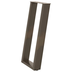 Πόδια Κονσόλας 2 τεμ. σε σχήμα U από Φυσικό Ατσάλι 38x(72-73) εκ. Ατσάλι