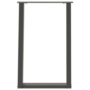 Πόδια Τραπεζαρίας σε Σχήμα U 2 τεμ. Ανθρακί 60x(72-73) εκ. Ατσάλι