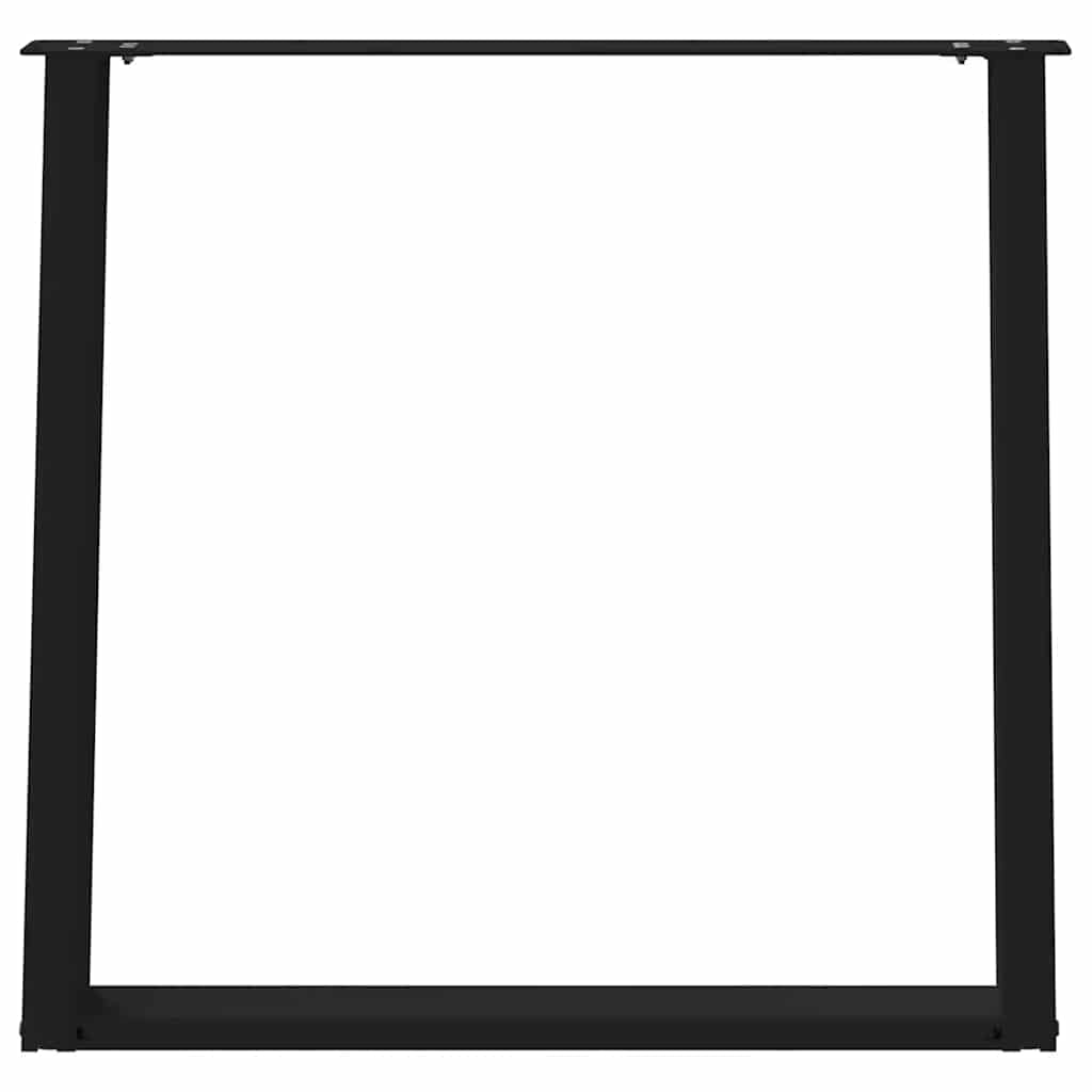 Πόδια Τραπεζαρίας σε Σχήμα U 2 τεμ. Μαύρο 70x(72-73) εκ. Ατσάλι