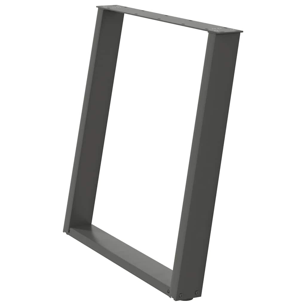 Πόδια Τραπεζαρίας σε Σχήμα U 2 τεμ. Ανθρακί 70x(72-73) εκ. Ατσάλι