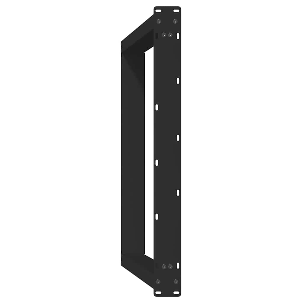 Πόδια Τραπεζαρίας σε Σχήμα U, 2 τεμ. Μαύρο, Ατσάλι 90x(72-73) εκ. - Pakobazaar