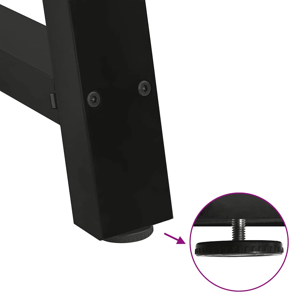 Πόδια Τραπεζιού Σαλονιού Σχήματος Α 2 τεμ. Μαύρο 30x(30-31) εκ. Ατσάλι