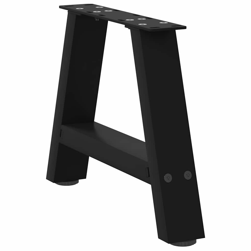 Πόδια Τραπεζιού Σαλονιού Σχήματος Α 2 τεμ. Μαύρο 40x(30-31) εκ. Ατσάλι - Pakobazaar