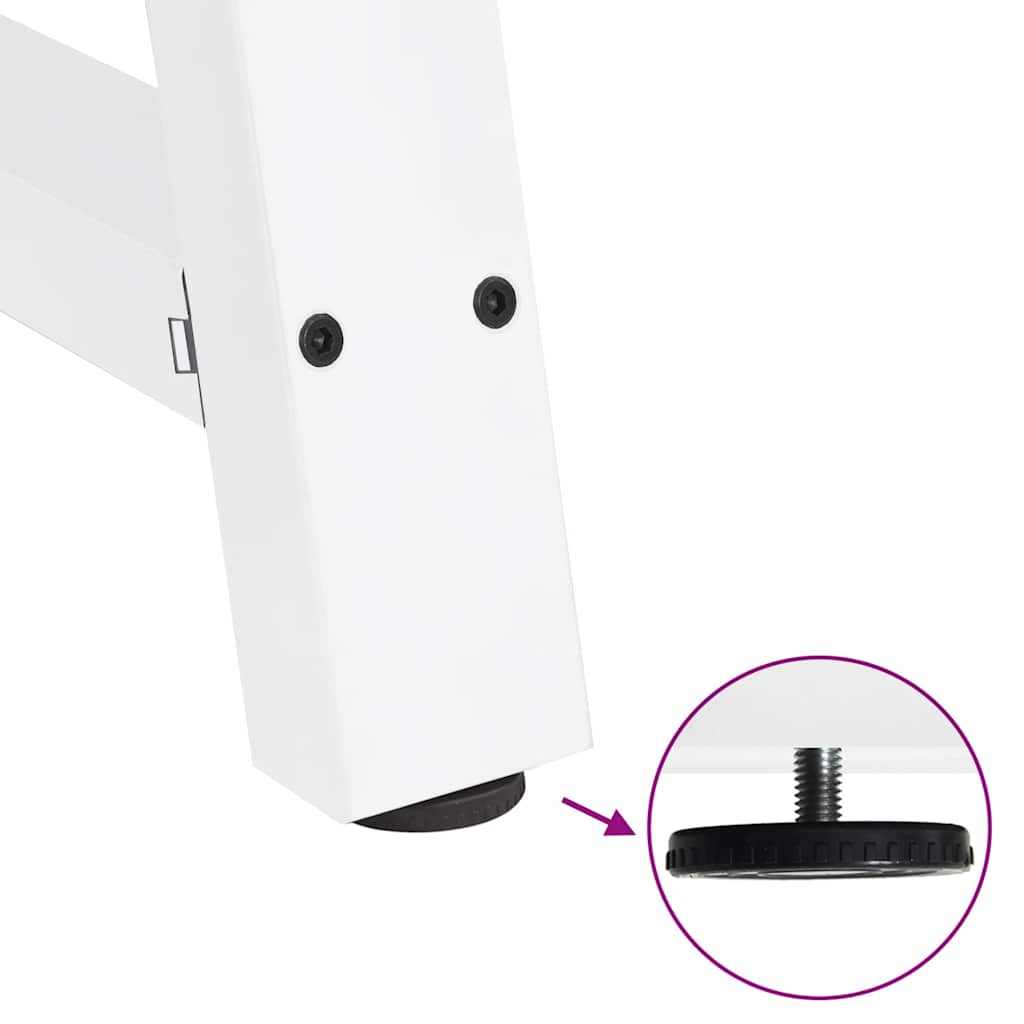 Πόδια Τραπεζιού Σαλονιού Σχήματος Α 2 τεμ. Λευκά 40x(30-31) εκ. Ατσάλι