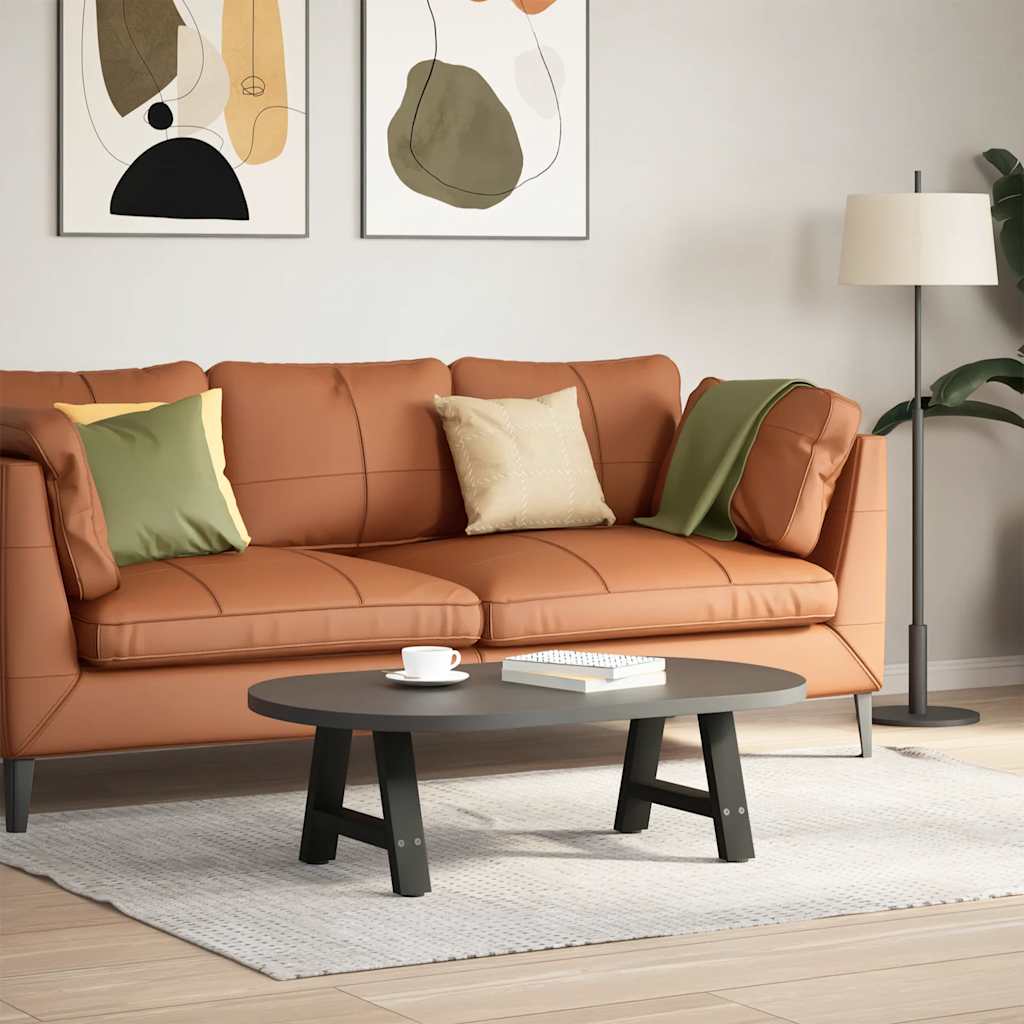 Πόδια Τραπεζιού Σαλονιού Σχήματος Α 2 τεμ. Μαύρο 50x(30-31) εκ. Ατσάλι