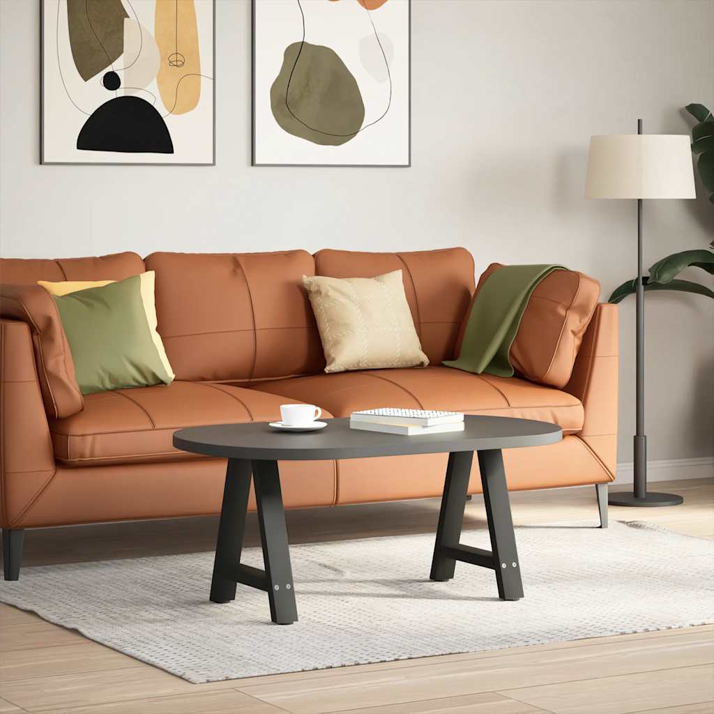 Πόδια Τραπεζιού Σαλονιού Σχήματος Α 2 τεμ. Μαύρο 50x(42-43) εκ. Ατσάλι