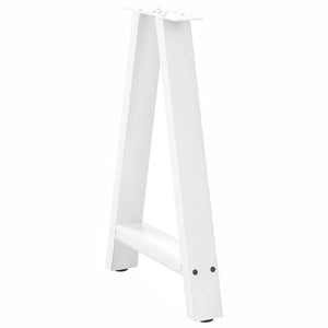 Πόδια Τραπεζαρίας σε Σχήμα Α, 2 τεμ. Λευκά 50x(72-73) εκ. Ατσάλι - Pakobazaar