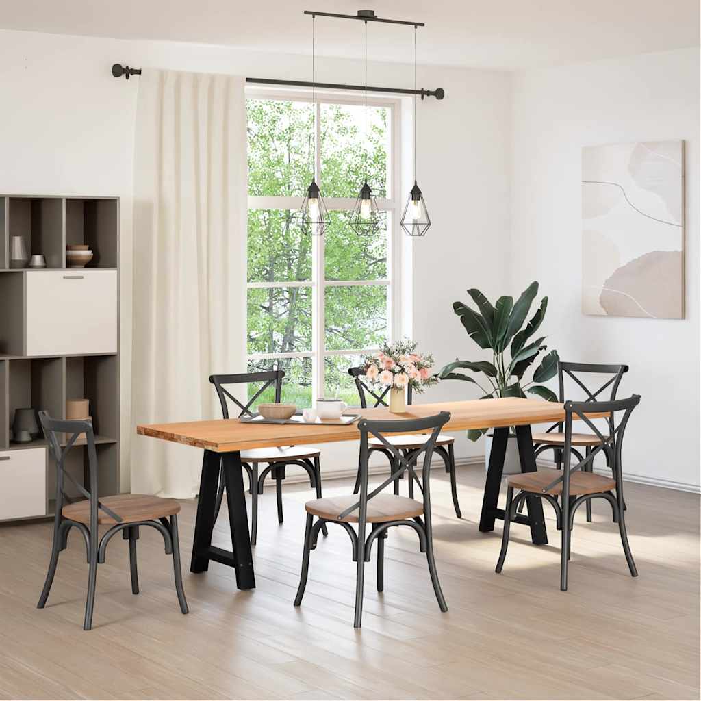 Πόδια Τραπεζαρίας Σχήματος Α 2 τεμ. Μαύρο 60x(72-73) εκ. Ατσάλι - Pakobazaar