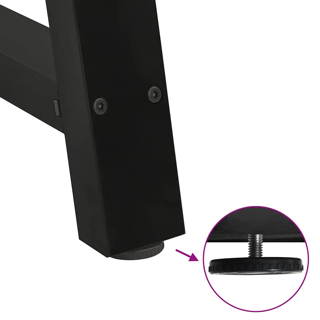 Πόδια Τραπεζαρίας Σχήματος Α 2 τεμ. Μαύρο 60x(72-73) εκ. Ατσάλι - Pakobazaar